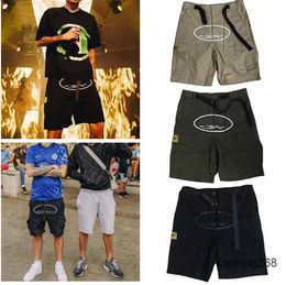 Designers Mens Cargo Crtz Shorts Summer Cropped Pants Streetwears Clothing Quick Drying Multi Pocket Skateboarding Demon Island Printed