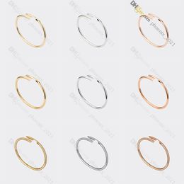 nail bracelet designer bracelet for women Titanium Steel Bangle Gold-Plated Never Fading Non-Allergic Gold/Silver/Rose Gold; Store/21621802 AY6Q