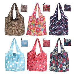 Shopping Bags Kf-6 Pack Reusable Bag Eco Friendly Foldable Grocery 6 Styles Large Heavy Duty Washable Tote