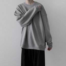 Men's Hoodies Spring Oversize Hoodie Men Fashion Grey Black O-Neck Sweatshirt Streetwear Korean Loose Pullover Mens Hoody M-2XL