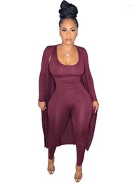 Ethnic Clothing African Clothes Jumpsuit Women 2 Piece Set Cardigan Robes And Rompers Autumn Fashion Solid Sexy Casual Jumpsuits Outfits