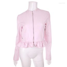 Women's Jackets Princess Sweet Lolita Bobon21 Recommend PINK Girl White Lace Leather Jacket Short C1519