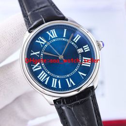 8 styles luxury mens designer watches 40mm WSRN0032 roman numerals white dial leather strap mechanical automatic movement sapphire men's dress wristwatches