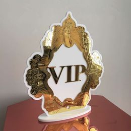 Exquisite Gold And White Hot Selling VIP Hospitality Supplies Table Numbers For Wedding Decoration