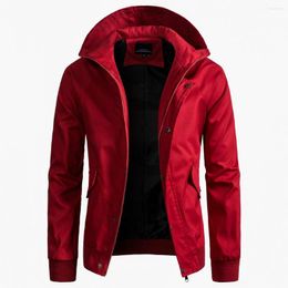 Men's Jackets Spring Oversized Mens Red Jacket High Quality Long Sleeve Hooded Xxxl Casual Coat Windbreaker Male Boys Tops