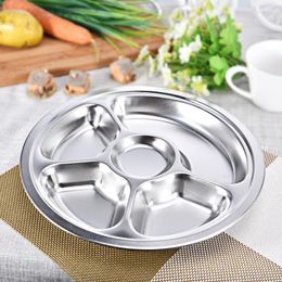 Bowls Toddler Plates Stainless Steel Divided Plate Dinner 304 Metal For Portion Control