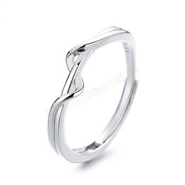 European And American New Simple Line Geometric Winding Open Ring Fashion Light Luxury Women Ring