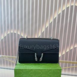 French famous brand handbag luxury designer bag flip Messenger bag chain bag handbag buckle square purse ladies solid Colour buckle fashion card package.