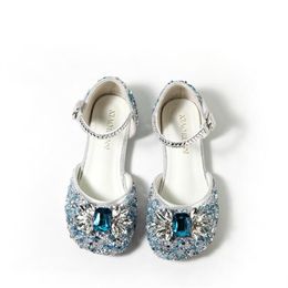 Girls rhinestone princess shoes new children's fashion shoes in summer baby girls' soft-soled Baotou sandals