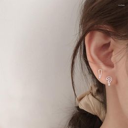 Stud Earrings Question Mark Character For Women Men Asymmetric Fashion Korean Trendy Couple Female Gift Jewellery BOYULIGE