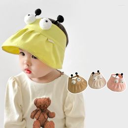 Hats Baby Sunscreen Hat Summer 2023 Cartoon Horn Empty Top Sun 46-48cm Girls Boys Cap