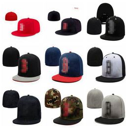 24 styles Red Soxss- B letter gorras bones Baseball caps 100% cotton men's women sun hat fashion sports Full Closed Fitted Hats