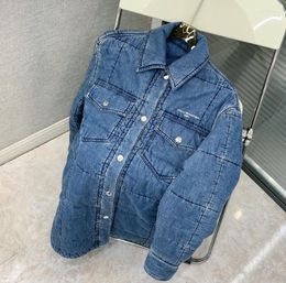 Женские куртки Винтажная хлопчатобумажная джинсовая ткань сгущается легкая мыть