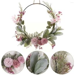 Decorative Flowers Wreath Door Decor Front Wreaths Hanging Home Floral Spring Valentines Outside Day Artificial Summer Decorations Easter