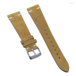 Watch Bands Suede Vintage Hand-Stitched Leather Band Soft Strap Country 18mm19mm 20mm Watchbands