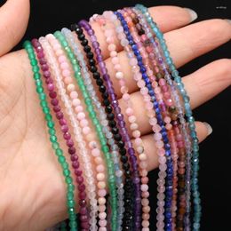 Beads Natural Stone Section Isolation 3mm Lapis Lazuli/Fluorite/Tourmaline/Pink Opal For Jewellery Making DIY Necklace Accessory