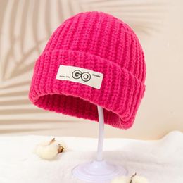 Beanies Solid Color Beanie Trendy Knitted Hat Winter Soft Knit Warm Skull Cap Valentine's Gifts For Her