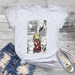 Women's T Shirts MARY SAOTOME MANGA Female Kakegurui Hentai Cosply Oversized Vintage Women Clothing Harajuku Casual Feminine Blusas