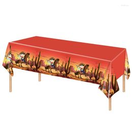 Table Cloth Craft Show Covers Cowboy Party Decorations For Mexican Family Dinner Taco Night Holiday West Themed