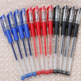 Office Smooth Writing Gel Pens Student Black Red Blue Gels Pen Removable Business Signatures Pens Offices School Supplies TH0235