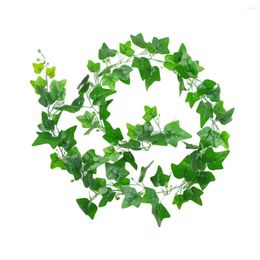 Decorative Flowers Artificial Hanging Vine Leaf Fake Green Wall Decor Ornament Layout Props Patio Office Wedding Party