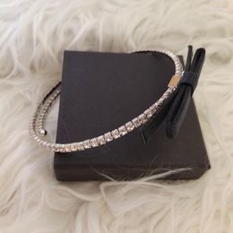 Bangle Full Diamond Black Bow Choker Necklace BraceletBangle Raym22