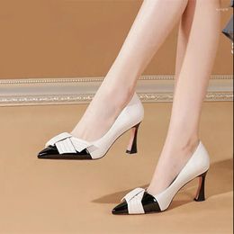 Dress Shoes Female Fashion Sweet White Pu Leather Spring & Summer High Heel Women Pink Party Pumps Mujeres Tacones Altos E238