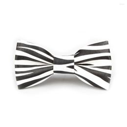 Bow Ties HOOYI 2023 PU Tie Cool For Men Gift Party Wedding Butterfly Stripe Plaid