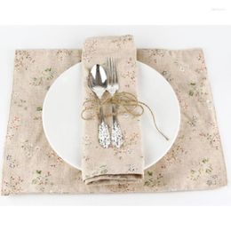 Table Napkin Household Insulation Dining Mat Print Fabric Linen Placemat Heat Kids Country Placemats