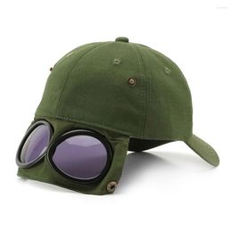 Cycling Caps Men Women Pilot Hat Summer Glasses Baseball Cap Unisex Sunglasses UV Protection Peaked Fashion Sun