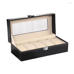 Watch Boxes & Cases 2-bit 3-bit 6-bit 10 Bit 12 20 24 PU Leather Storage Box BoxGift Jewelry Case Deli22