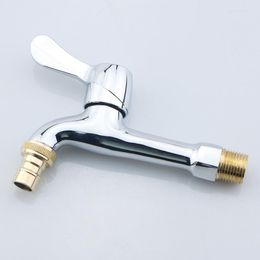 Bathroom Sink Faucets Steel Connector Longthen Brass Body Chrome Plating G1/2 Washing Machine Water Tap Fast On Faucet Outdoor Graden Yard