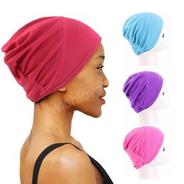 Soft Stretchy Muslim Underscarf Inner Tube Cap Dome Turban Head Wrap Islamic Eid Prayer Hijab Women Headscarf Solid Colour Turban