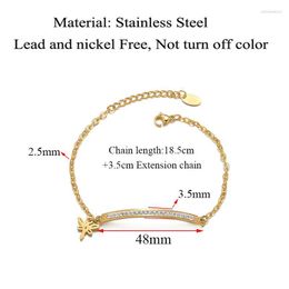 Bangle Drop Gold Stainless Steel Bracelet For WomenThin Stick Tube Crystal Bar Chain Charm Jewellery Gift