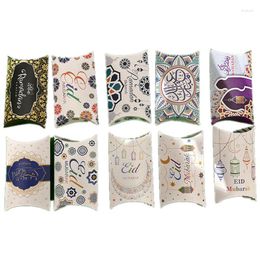 Gift Wrap 5/10Pcs Pillow Eid Mubarak Chocolate Candy Boxes Ramadan Decor Packaging Box 2023 Islamic Muslim Festival Party Supplies