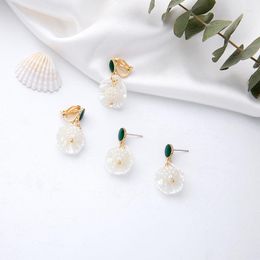 Dangle Earrings Simple Design Arrival Cute Korean Drop Earring For Women 2 Style Acrylic Shell Handmade Charming Date Gift Jewellery