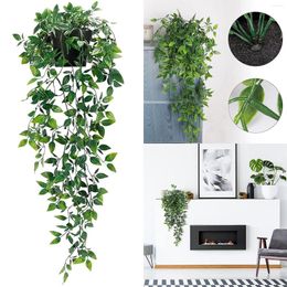 Decorative Flowers Manmade Hanging Datura According To Leaves And Vines False Potted Indoor Outdoor Fresh Christmas Centrepieces For Tables