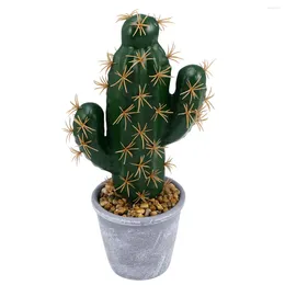 Decorative Flowers Potted Artificial Plants Tropical Simulation Small Ornaments Cactus Indoor House