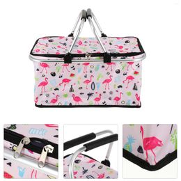 Dinnerware Sets Picnic Folding Basket Outdoor Lunch Bag Insulated Large Tote Purse Insulation Ice Packs Box Portable