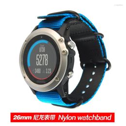 Watch Bands Blue-Black Lengthen 24mm 26mm Band Tactical Military Diving Nylon Waterproof