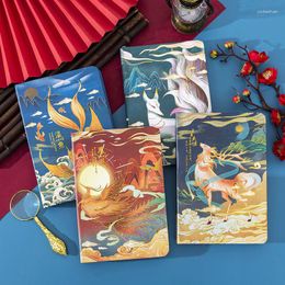 Mountain And Sea Beast Hand Account Book Chinese Style Retro Diary Color Page Illustration Notebook Sub-hand