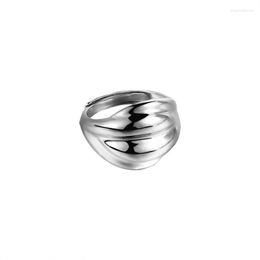 Cluster Rings 3.7g One Piece Women's Fashion Creative Personality Wave Line Winding 925 Sterling Silver Open