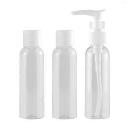 Storage Bottles 3pcs Shampoo Travel Bottle Set Body Wash Conditioner Empty Refillable Leak Proof For Lotion Container Liquid Clear