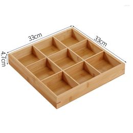 Plates Bamboo And Wood Creative Tableware Pot Meatballs Platter Sushi Dishes Multi-grid Sugar Dried Fruit Storage Vegetable Tray