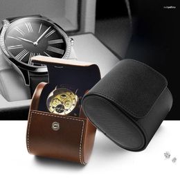 Watch Boxes 1 Slot Travel Case Waterproof Wristwatch Roll Organiser PU Leather For Jewellery Display Commercial Gift