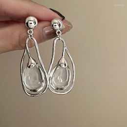 Dangle Earrings KAITIN Transparent Water Droplet Pendant For Women French Vintage Crystal Drop Style Jewellery