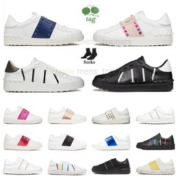 With Box Designer VT Sneakers Shoe Luxury Men Women Casual Dress Shoes Open Change Low Sneakers Green Black White Red Golden Top Leather Graffiti Lo Valentine VUNQ