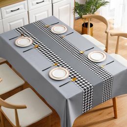 Table Cloth Cover Waterproof Non-slip Oil-proof Heat Resistance Decoration PVC Ins Style Dining Tablecloth Home Decor