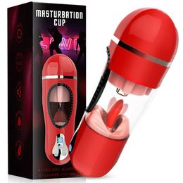 Wanle Night Cup Fully Automatic Aircraft Men's Device Tongue Sucking Clipping Vibration Pronunciation Adult Products 75% Off Online sales