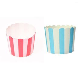 Baking Moulds 100pcs Cupcake Wrapper Paper Cake Case Cups Liner Muffin Kitchen - 50 Pcs Red Stripes & PcsBlue Striped